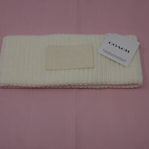 Coach NWT Knit Headband With Logo Rubber Patch